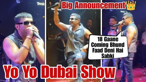 Honey Singh Announce Big Update In Dubai Live Concert😮🔥 Honey Singh