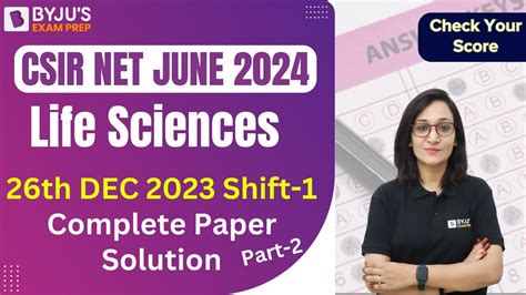 Csir Net June Life Sciences Complete Paper Discussion Dec