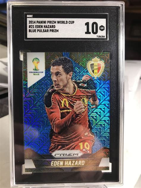 2014 Panini Prizm World Cup Eden Hazard Only 55 Blue Prizm SGC 10 B10