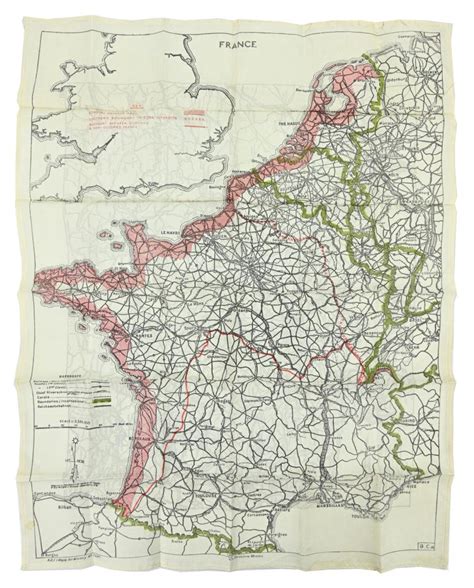 Worldwarcollectibles British Raf Ww S O E Escape Evasion Silk Map