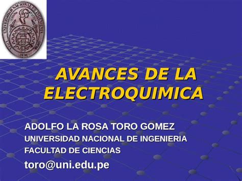 PPT Avances De La Electroquimica DOKUMEN TIPS