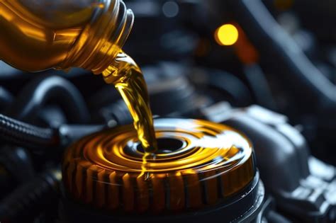 Premium Photo Pouring New Oil Into Automobile Engine For Maintenance