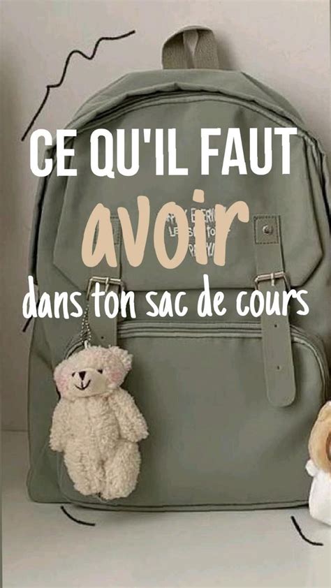 ce qu il faut avoir dans son sac de cours en 2023 Sac de cours Clés