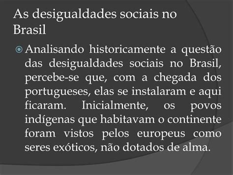 Ppt As Desigualdades Sociais No Brasil Powerpoint Presentation Free