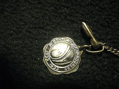 1933 Chicago Worlds Fair Century Of Progress Sterling Charm Antique