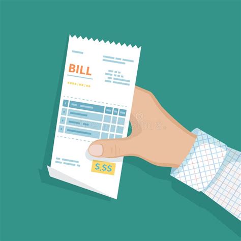Paying Bills Hand Holding Bills Calculator Icon And Stock
