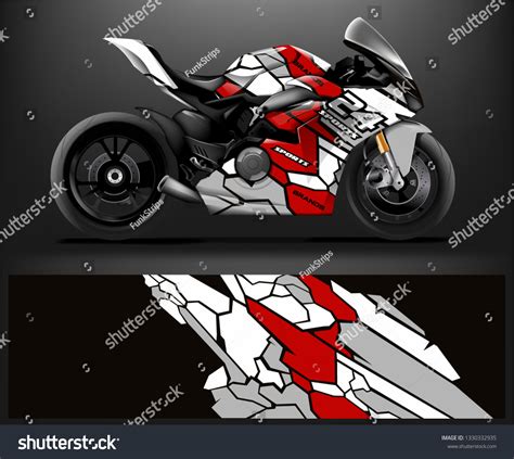 Motorcycle Wrap Design Ready Print Concept Stock Vektorgrafik