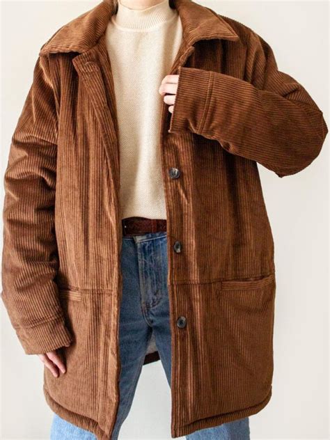 Brown Corduroy Jacket With Sherpa Lining Brown Corduroy Jacket Oversized Jacket Outfit Jackets