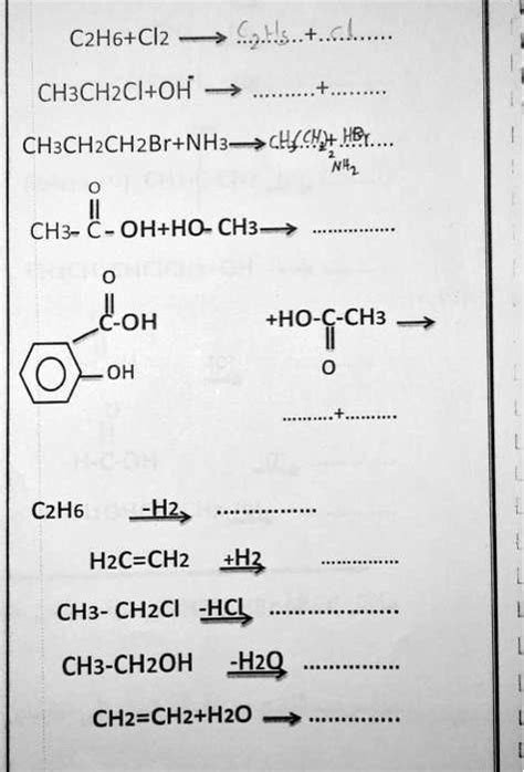 Solved Assume Chemical Reaction And Type Of Reaction Ch Ch Cl Oh