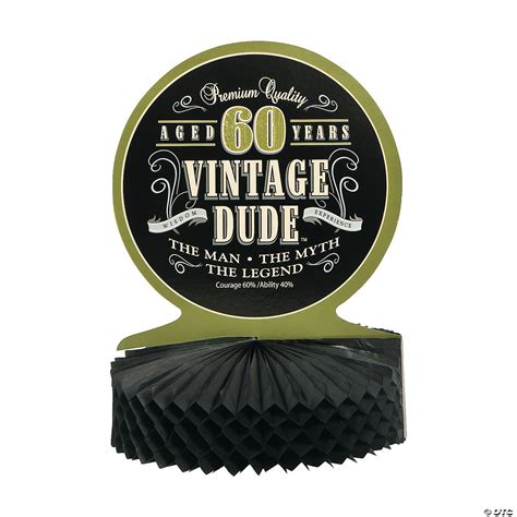 Vintage Dude 60th Birthday Centerpiece Oriental Trading