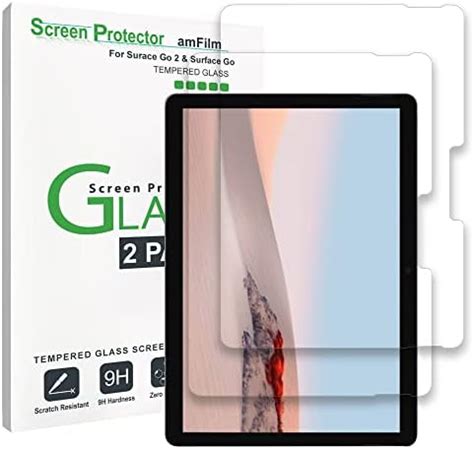 Amazon AmFilm 2 Pack Tempered Glass Screen Protector Compatible