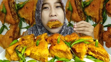 Asmr Mukbang Gorengan Tahu Isi Tabur Cabe Rawit Ijo Super Pedasasmr