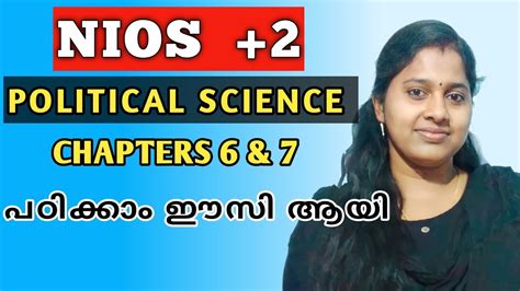 Nios Plus Two Political Science Chapter October Exam