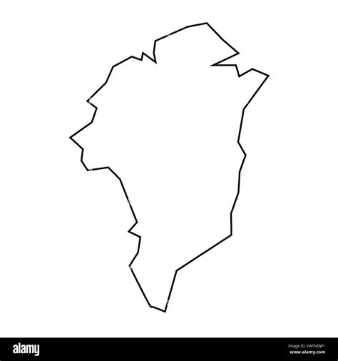 Greenland Thin Black Outline Silhouette Simplified Map Vector Icon