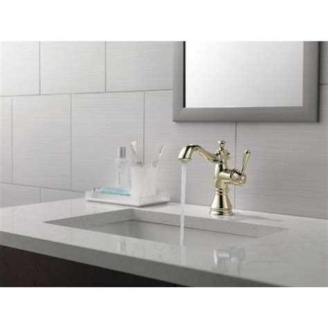 Delta Cassidy Polished Nickel 1 Handle Single Hole Watersense Bathroom