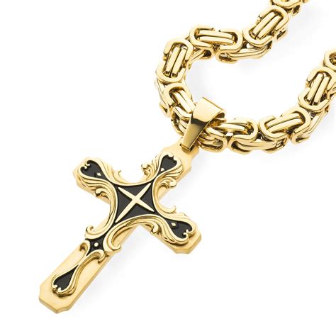 Gold Tribal Cross Pendant – SpicyIce