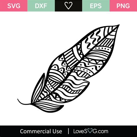 Beautiful Feather Svg Cut File