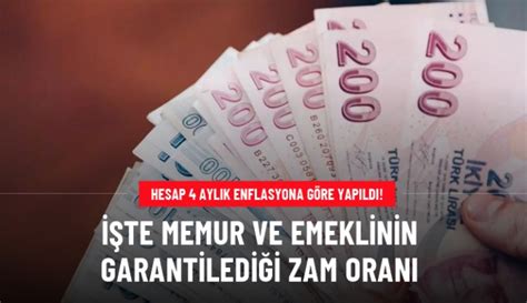 Memur ve emeklilere enflasyon zam oranında Beklenen Oldu Kamu Saati