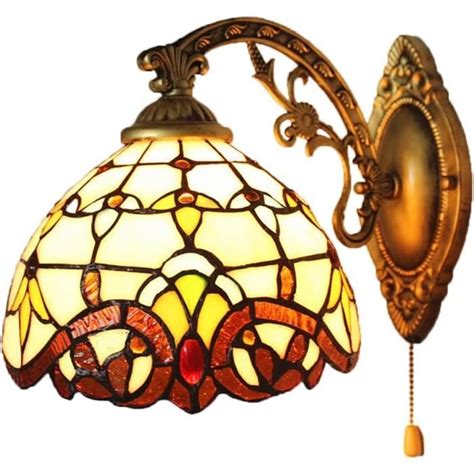 Applique Murale De Style Tiffany Lampe Murale R Tro Europ En En Verre