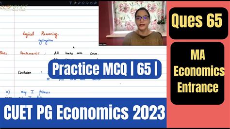 Logical Analytical Reasoning Syllogism Cuet Pg Economics