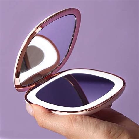 Fancii Compact Makeup Mirror With Natural LED Lights 1x 10x