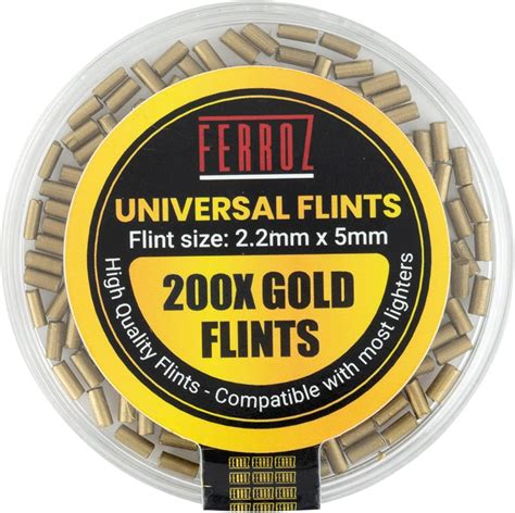 Ferroz Lighter Flints Universal Lighter Flint Gold 200 Bigamart