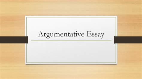 How To Write An Argumentative Essay Peachy Homework