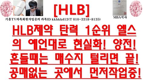 주식투자 Hlbhlb제약 탄력 1순위 엘스의 예언대로 현실화 양전흔들때는 매수지 털리면 끝공매없는 곳에서 먼저작업중