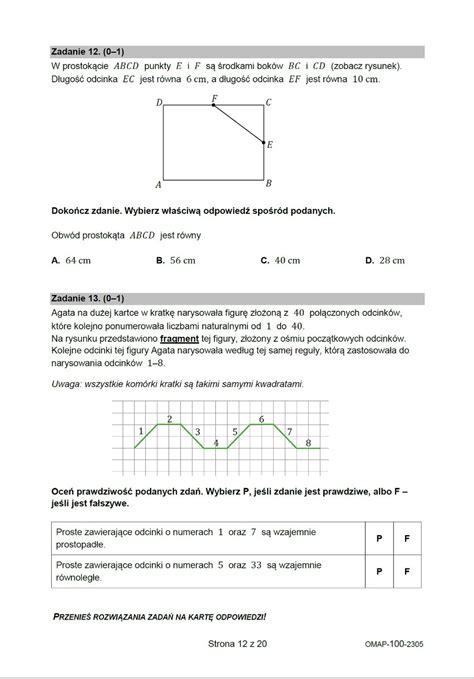 Egzamin ósmoklasisty z matematyki 2023 arkusz i odpowiedzi Strefa