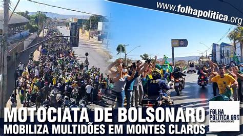 Motociata Bolsonaro em Montes Claros mobiliza multidão de verde e