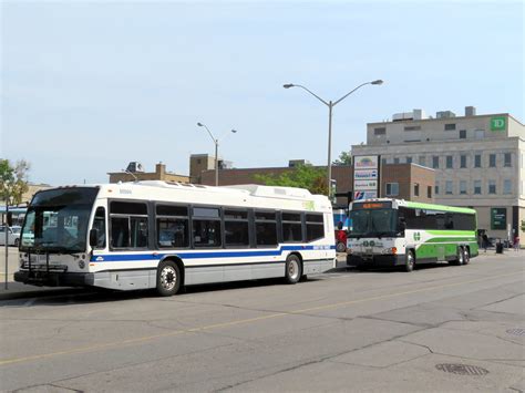 Brantford Transit And Go Transit Buses At The Brantford Bu Flickr