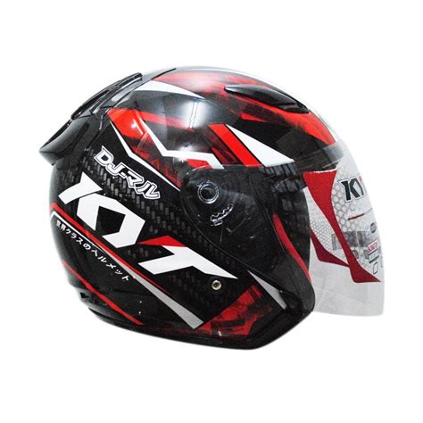 Jual Kyt Dj Maru Helm Half Face Multi Colour L Black Red Di