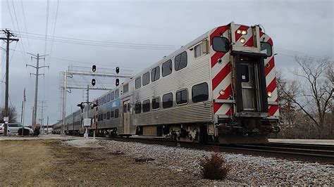 Metra Cab Car East With F Phi At Elgin Illinois On February