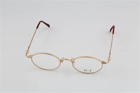 Joy G 212 Vintage 90s Gold Small Oval Eyeglasses Frames Mens Etsy Oval Eyeglasses Eye Wear