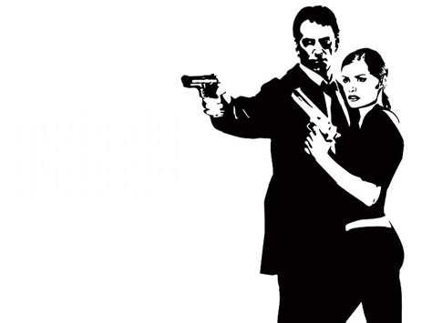 Man And Woman Holding Guns Clipart Max Payne Female Pistols Look