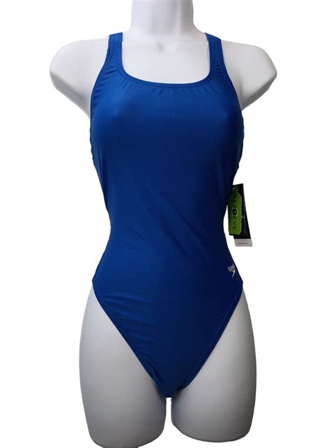 Speedo Womens Swimsuit One Piece Prolt Super Pro Solid Adult Blue Size 34 Ebay