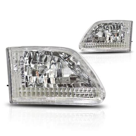 Winjet 1997 2002 Ford Expedition Chrome Euro Head Light Wj10 0014 01 Autopartstoys