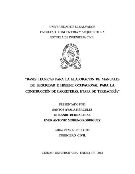 Pdf Bases T Cnicas Para La Elaboraci N De Manuales De Seguridad E