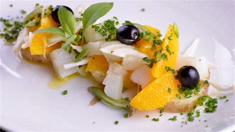 Ensalada malagueña con bacalao naranja y patata Sergio Fernández