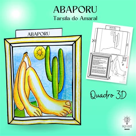 Abaporu Tarsila do Amaral Quadro 3D Faça Você Maker