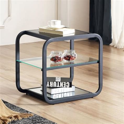 Get Set Style Black Glass Side Table - GoTinySpace