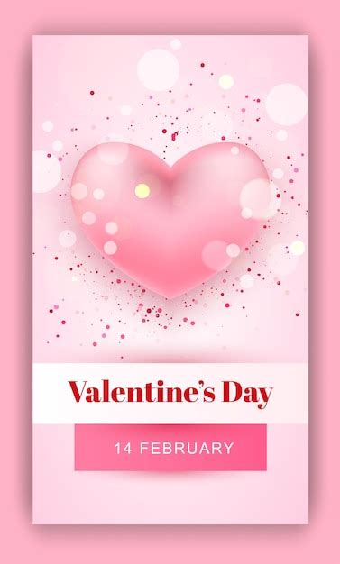 Premium Vector Happy Valentines Day Banner Paper Cut Style