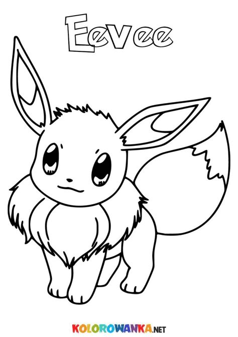 Kolorowanki Pokemon Eevee Kolorowanki Do Druku