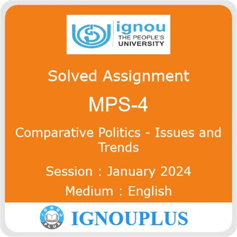 MPS 4 English July 2023 January 2024 IGNOU Solved Assignment