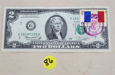 1976 Uncirculated 2 Dollar Bill Live And Online Auctions On