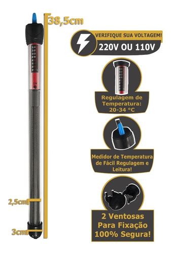 Aquecedor Termostato Oceantech W Aqu Rios At Litros