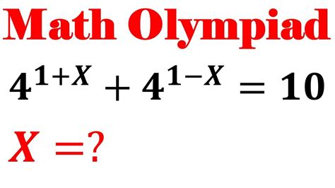 Olympiad Mathematics Question 4 1 X 4 1 X 10 Solving A Nice Equation