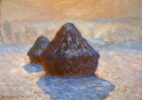 Haystacks, Snow Effect, 1891 - Claude Monet - WikiArt.org