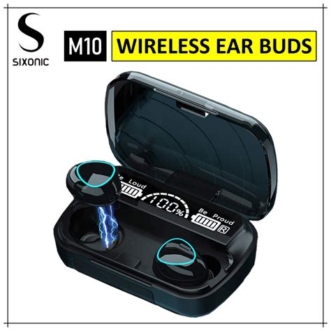 Sixonic 100 Original M10 Tws Bluetooth Wireless Earbuds Hifi Stereo