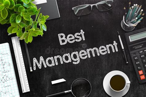 Black Chalkboard Best Management D Rendering Stock Photos Free